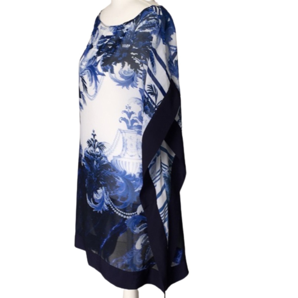 TED BAKER Shadow Print Blue kimono Jacket - Picture 1 of 11